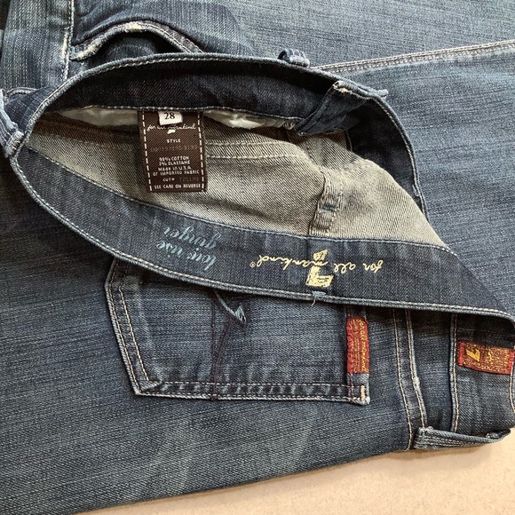 7 For All Mankind Jeans 28X31 Ginger Flare Medium New York - Picture 4 of 5